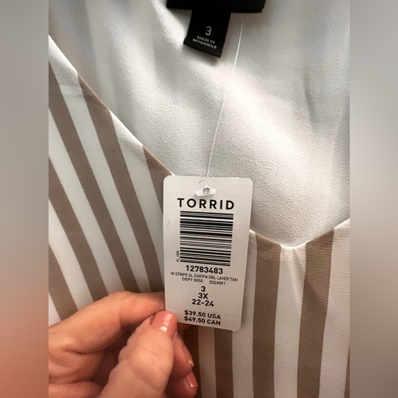 25% off listed price. Never worn tank blouse. Plus size 22-24. Flowing material. - Picture 2 of 3